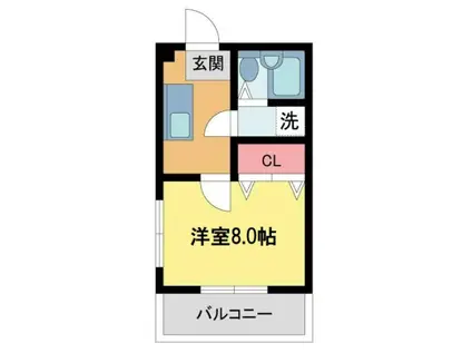 宝塚マナーハウス(1K/3階)の間取り写真