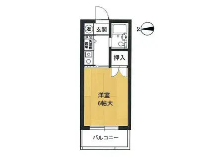 ルエメゾン・ロワール・ユニバーシティ(1K/1階)の間取り写真