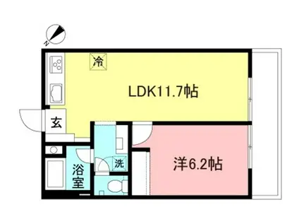 第2長沢ビル(1LDK/4階)の間取り写真