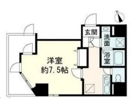 ブリヤン諏訪(1K/1階)の間取り写真