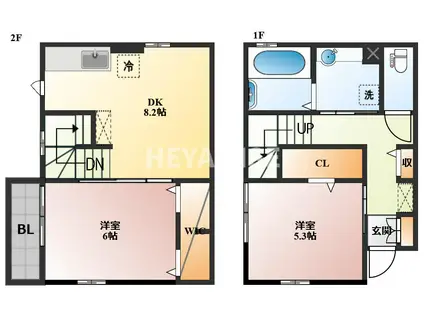 ウィット シバタ II(2DK/1階)の間取り写真