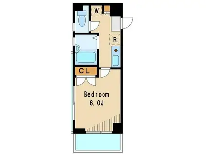 スペーシア高円寺II(1K/2階)の間取り写真