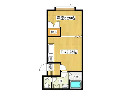 サンクレスト92(1DK/2階)の間取り写真