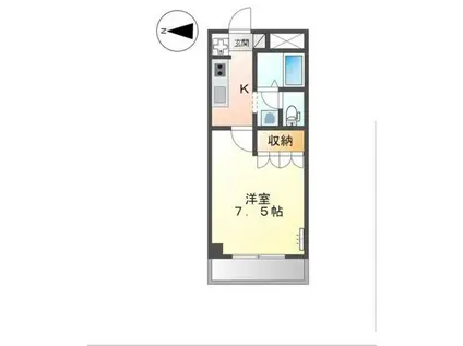 コンフォース光(1K/1階)の間取り写真