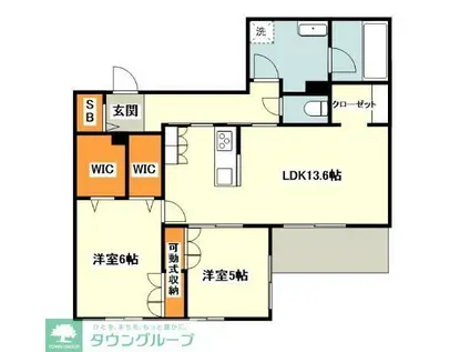 リカ・アイナ(2LDK/1階)の間取り写真