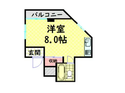 メゾン阿波座(ワンルーム/3階)の間取り写真