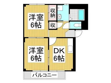 ACCORD PALETTE B(2DK/1階)の間取り写真