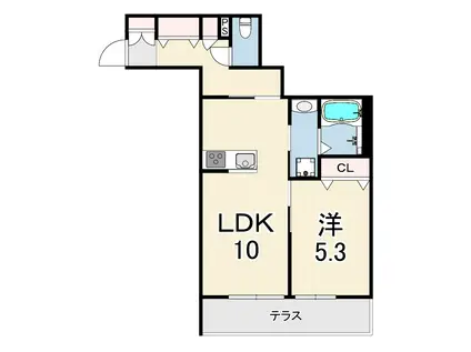 HEBEL MAISON A(1LDK/1階)の間取り写真