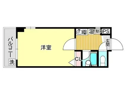 ルエメゾンロワール西公園III2号館(1K/2階)の間取り写真