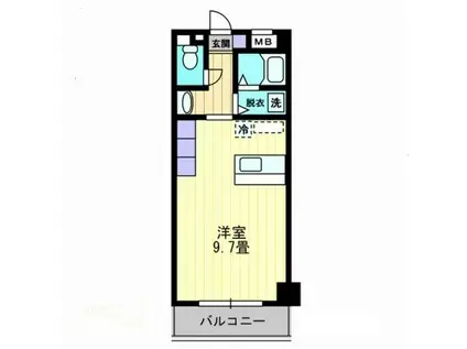 レジデンスM(1K/2階)の間取り写真