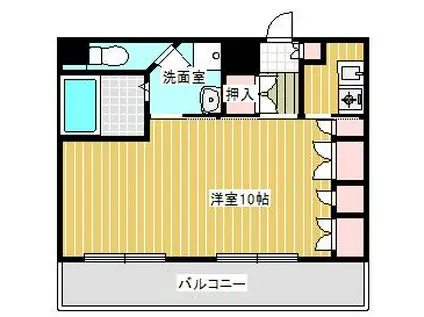 ブルックスとりで(ワンルーム/3階)の間取り写真