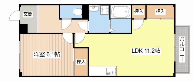シェロウェンTA1(1LDK/1階)の間取り写真