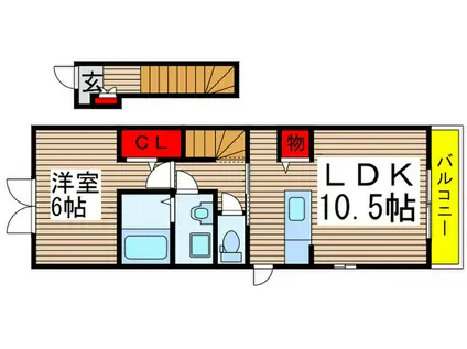 グランツ(1LDK/2階)の間取り写真