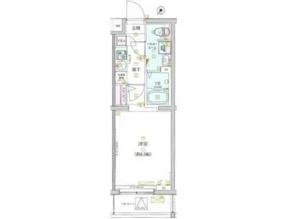 GENOVIA世田谷砧グリーンヴェール(1K/3階)の間取り写真