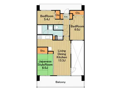 レーベンハイム古淵オーシェルベルデ(3LDK/4階)の間取り写真