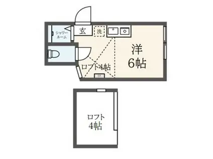 ユナイト七島グラシアス・オペラ(ワンルーム/2階)の間取り写真