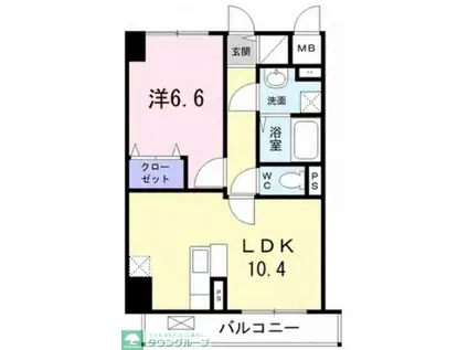 ボア ソルチ(1LDK/6階)の間取り写真