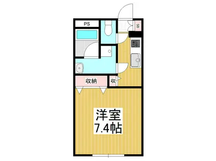 HOUSE22(1K/2階)の間取り写真