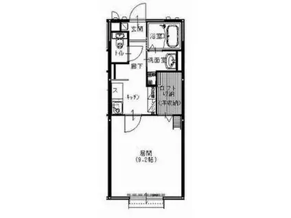 KIRATECH NEXT(1K/1階)の間取り写真