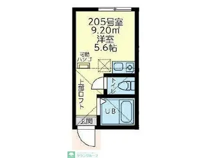 ユナイト白楽ラ・プティット(ワンルーム/2階)の間取り写真
