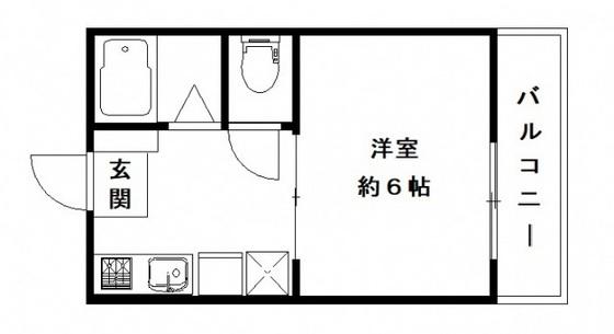 引地ビル(1K/3階)の間取り写真