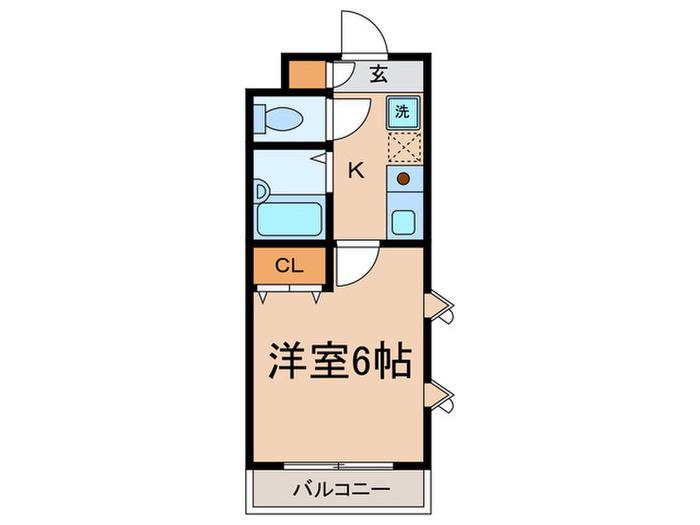 RA GRANDE世田谷(1K/1階)の間取り写真