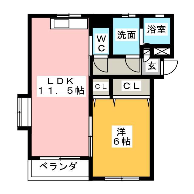 グリタパレス・ウィン(1LDK/3階)の間取り写真