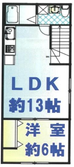 HERMITAGE S(1LDK/2階)の間取り写真