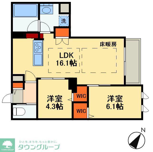 VICTOIRE 南流山(2LDK/2階)の間取り写真