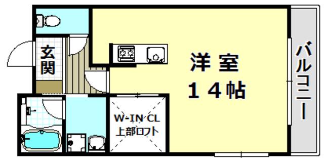 CASA DE VIOLA(ワンルーム/1階)の間取り写真