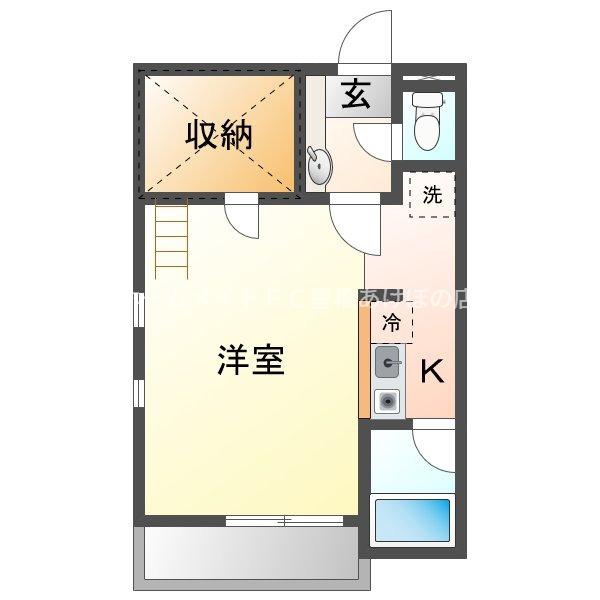 セザンヌ飯村 B(ワンルーム/2階)の間取り写真