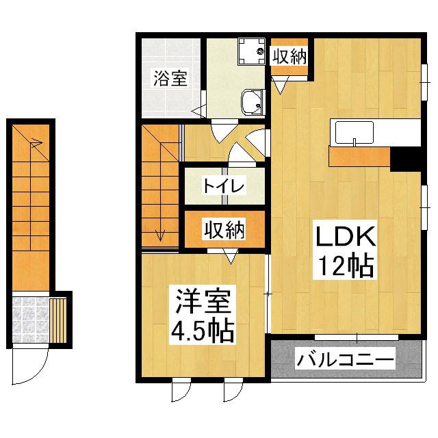 フィット勧修(1LDK/2階)の間取り写真