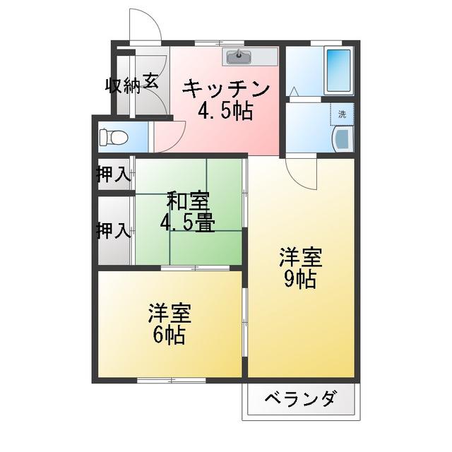 サンコーポ(3DK/2階)の間取り写真