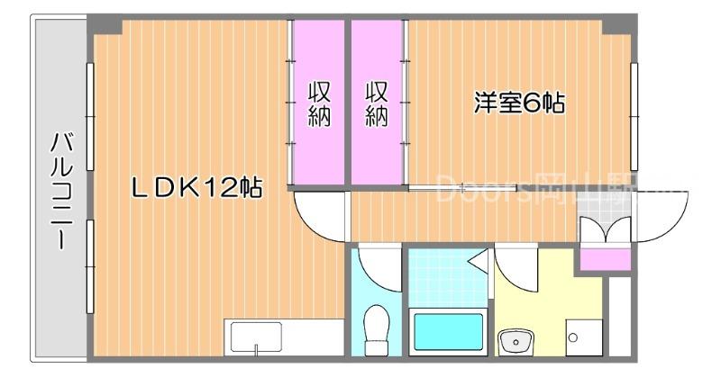 ニューマリッチ 雄(1LDK/3階)の間取り写真