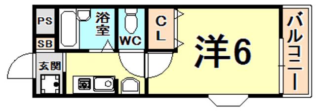 ステラハウス11(1K/3階)の間取り写真
