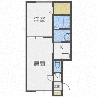 セレッソ西町南(1LDK/2階)の間取り写真