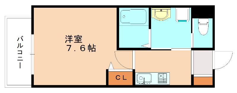 スタンダード九工大前ビル(1K/3階)の間取り写真