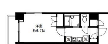 プライマル西船橋(1K/4階)の間取り写真