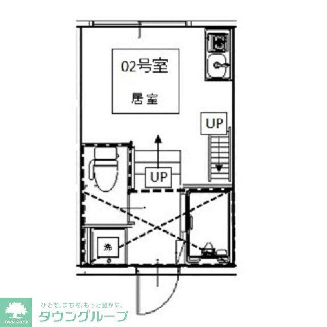 シャンブル東新宿(ワンルーム/2階)の間取り写真