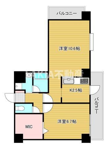 フォルム城東中央(1LDK/1階)の間取り写真