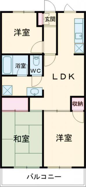 パークハイツ(3LDK/5階)の間取り写真