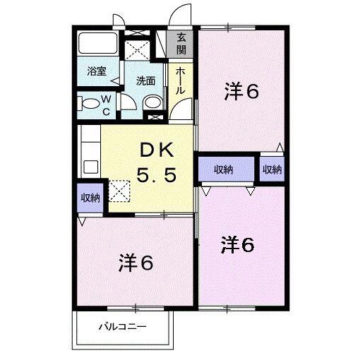 クレール南青山(3DK/1階)の間取り写真