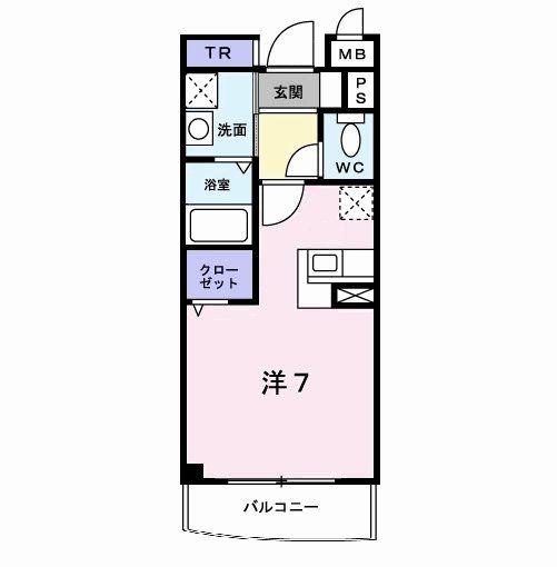 シャルム山本(1K/2階)の間取り写真
