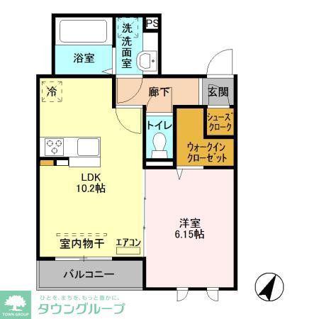 ベルカーサ(1LDK/3階)の間取り写真