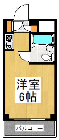 東村山ペガサスビルA館(ワンルーム/2階)の間取り写真
