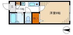 スカラベ新宿(1K/1階)の間取り写真