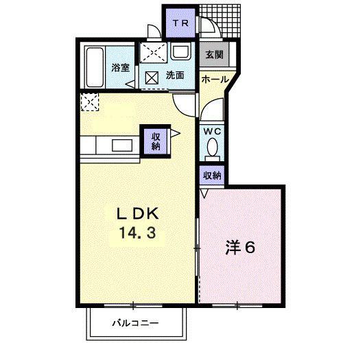 スカイピア文京1C棟(1LDK/1階)の間取り写真