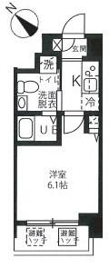 ハーモニーレジデンス新横浜(1K/5階)の間取り写真