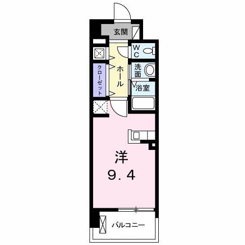 クラシェス尼崎(1K/1階)の間取り写真