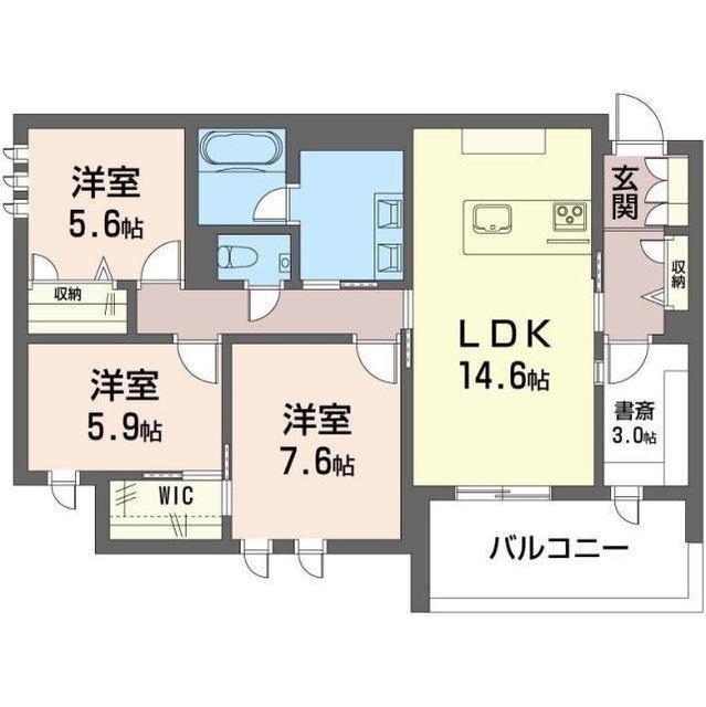 アルサンテ あざみ野(3LDK/2階)の間取り写真